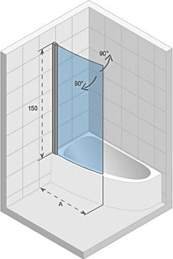 Шторка на ванну Riho Novik Z108 Lyra R G003039120 - 2