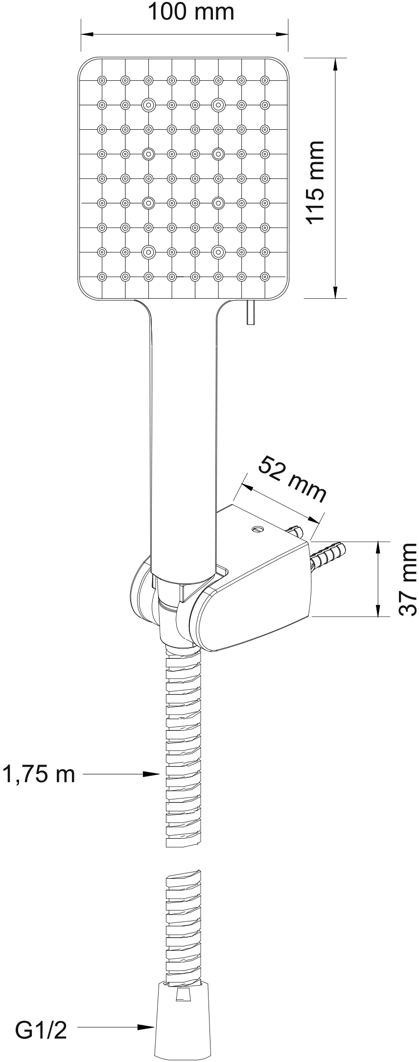 Душевой гарнитур Swedbe Calypso хром  5095 - 10