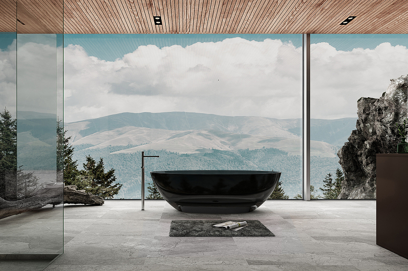 Ванна из полиэфирной смолы Abber Kristall 180х85  AT9702Onyx - 1