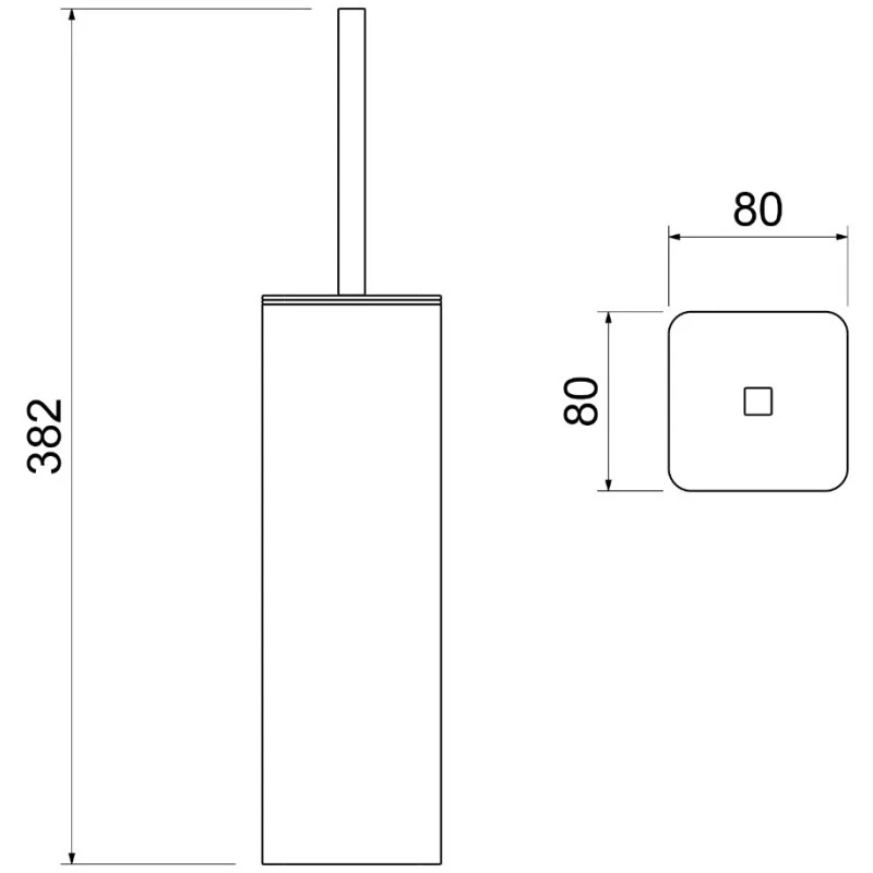 Ершик для унитаза напольный Timo Torne хром 43161/00 - 1