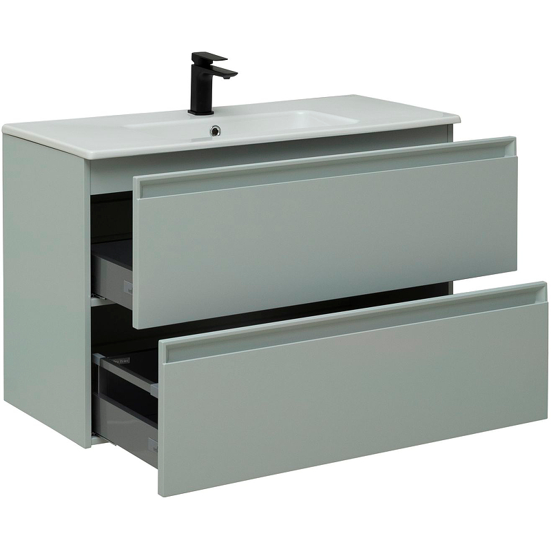 Тумба под раковину Allen Brau Eclipse 100 светло - зеленый матовый 1.E1003.PWM - 7