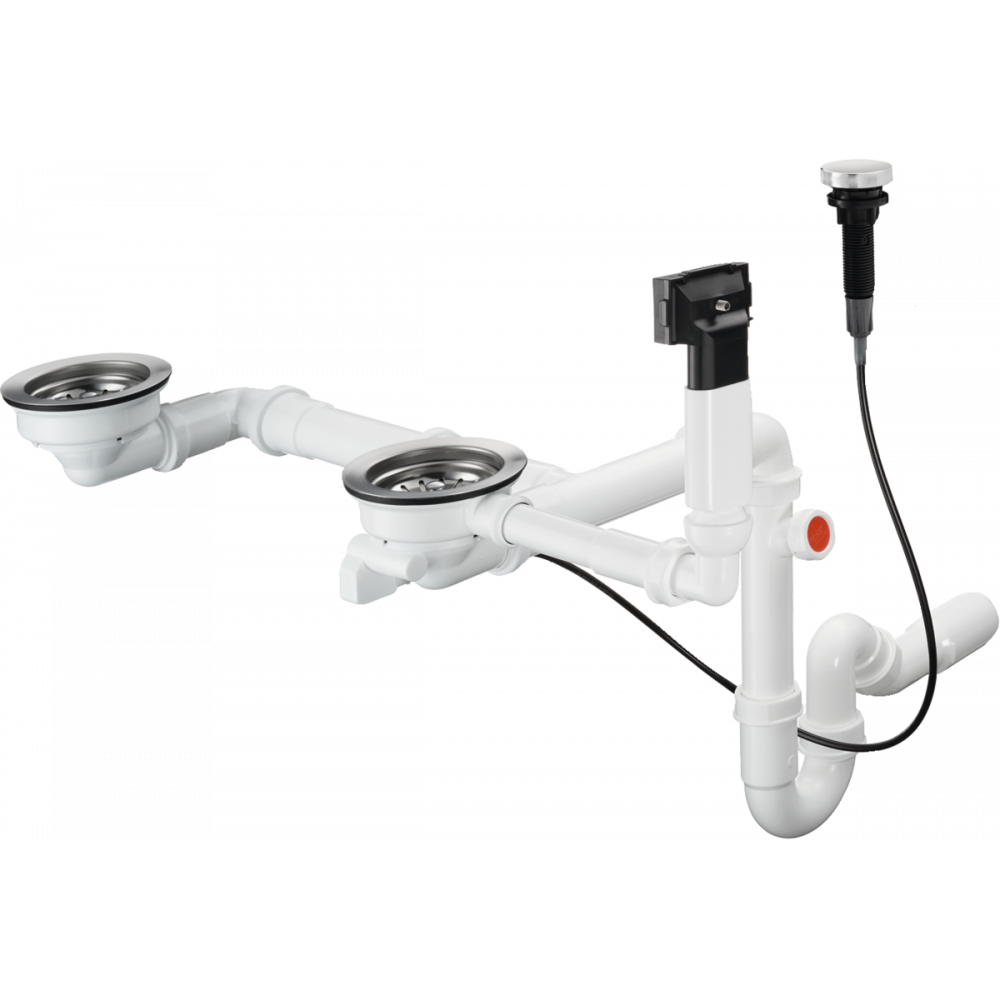 Слив-перелив для кухонной мойки Hansgrohe D17-11 с автоматическим управлением хром 43938000 - 0