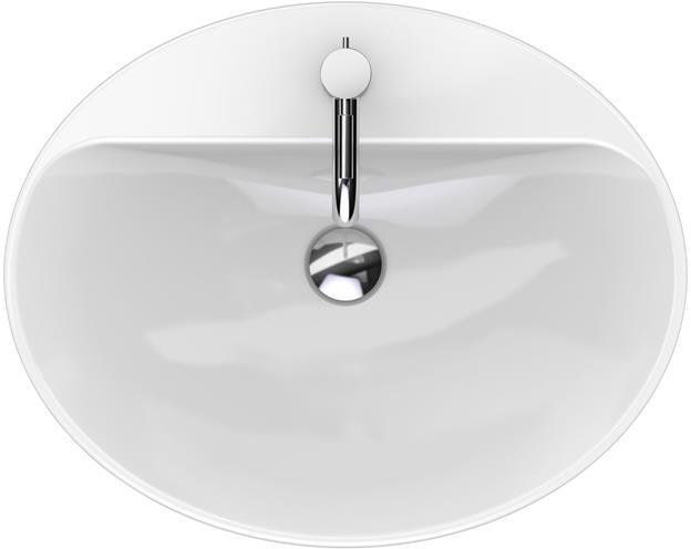 500.726.01.2 Geberit VariForm Раковина встраиваемая в столешницу овальной формы, 60х48 см, с отв. под смеситель, без отв. перелива - 5