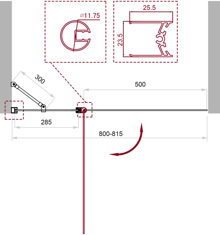 Шторка на ванну BelBagno UNO 80х150 профиль хром стекло прозрачное UNO-V-11-80/150-C-Cr - 2