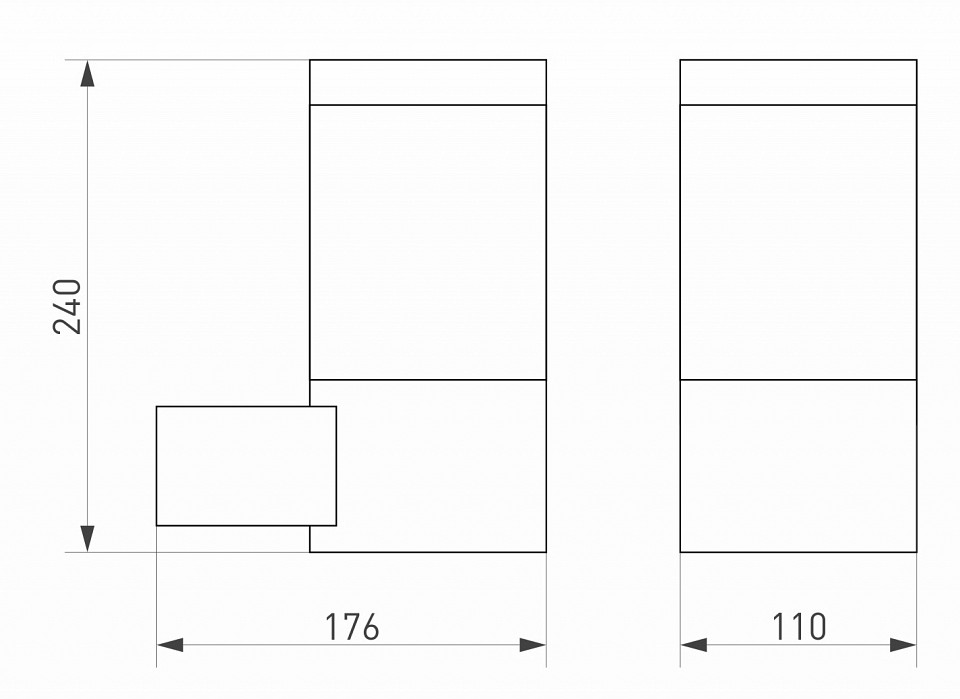 Уличный настенный светодиодный светильник Arlight LGD-Stem-Wall-10W Warm3000 029985 - 3