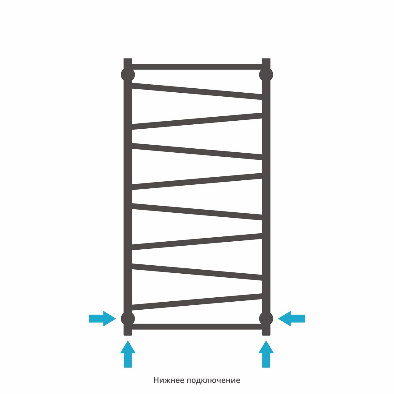 Полотенцесушитель водяной ДР Сирокко 1000х500 (Без покрытия) 00-0253-1050 - 3