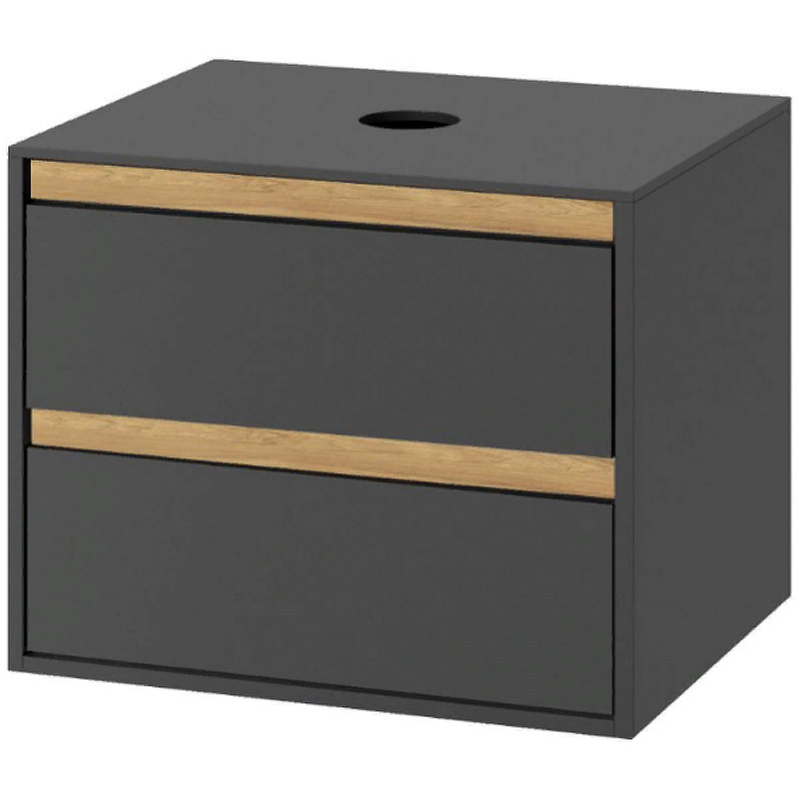 Тумба под накладную раковину Excellent Tuto 60 серый - светлое дерево  MLEX.0104.600.GRBL - 0