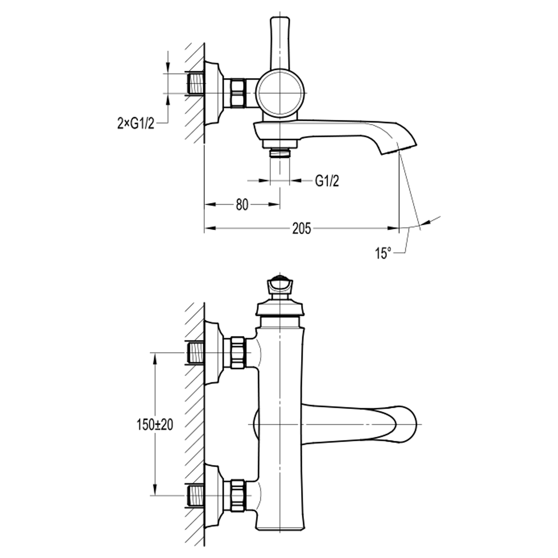 Swedbe Terracotta Art Смеситель для ванны, 2510 - 1
