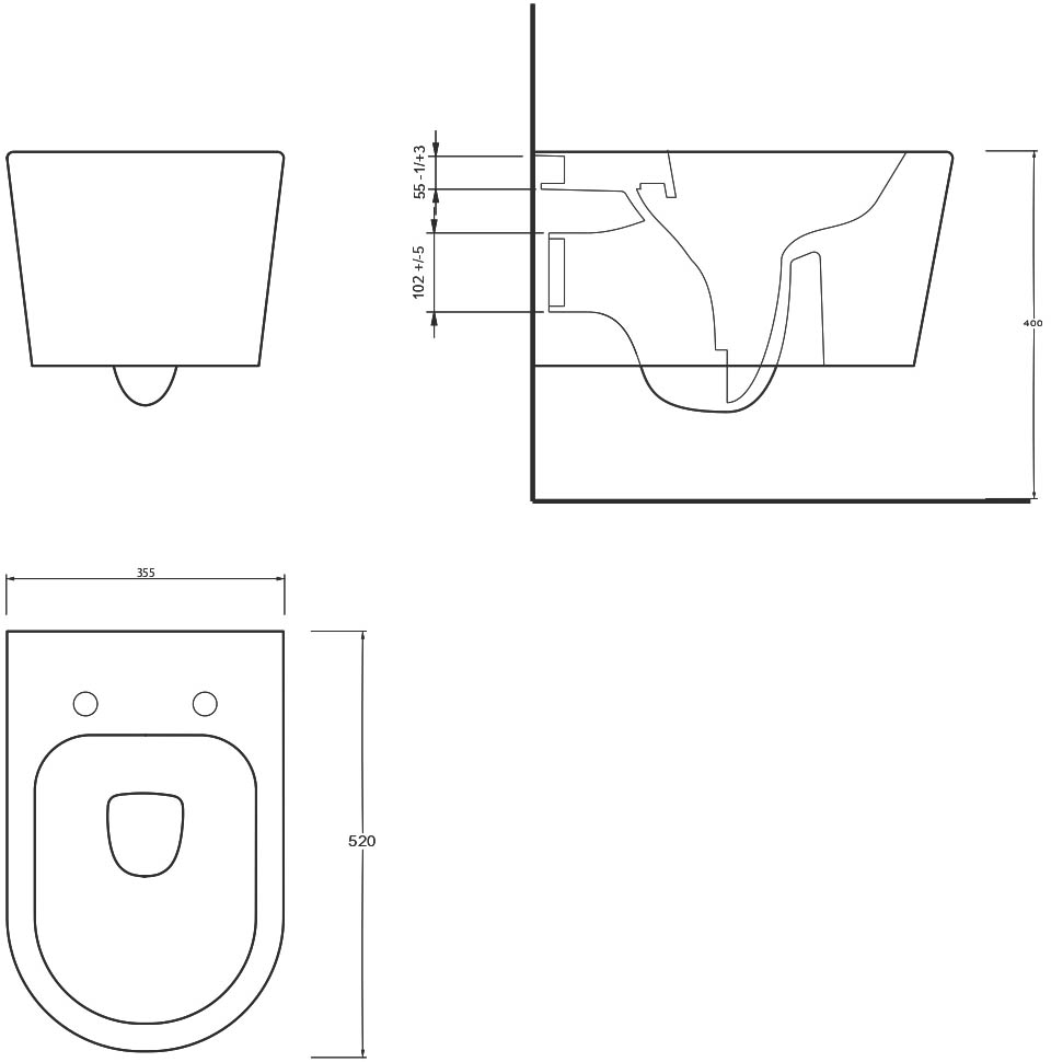 Унитаз подвесной beWash Albano 36383201 безободковый, с сиденьем микролифт - 2
