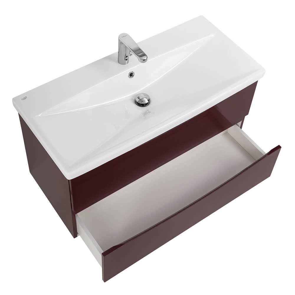 Комплект мебели BelBagno Marino-Cer 80 бордовый  - 5