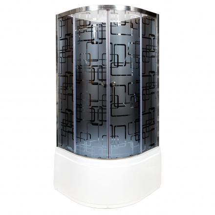 Душевая кабина Deto BM 90х90 хром  BM4590NBLACK - 1