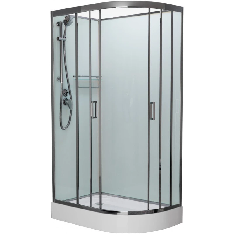 Душевая кабина Frank Brilliant 120х80 левая хром стекло прозрачное 172009 - 0