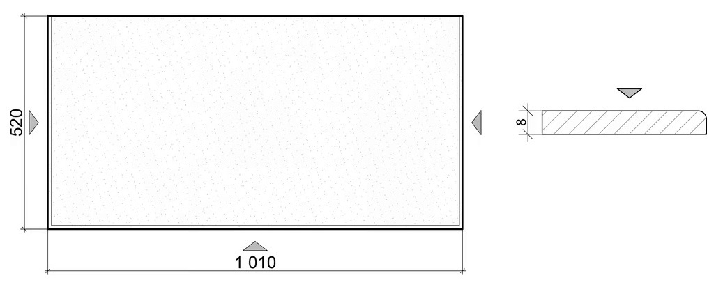 Столешница Armadi Art Monaco капучино 100 см (853-100-CP) 853-100-CP monaco - 1