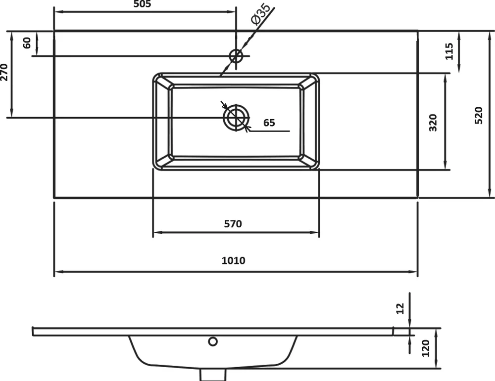 Раковина - столешница Armadi Art Lucido 100 розовый 852-100-Rose - 3