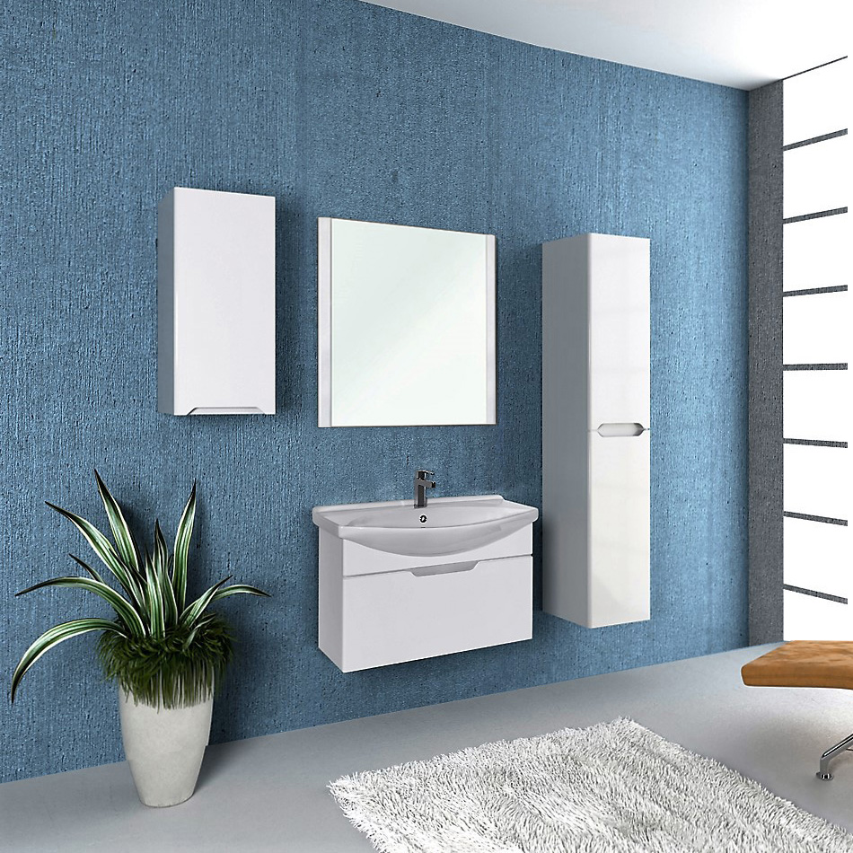 Тумба с раковиной Dreja.Eco Laguna 85 белая - 1