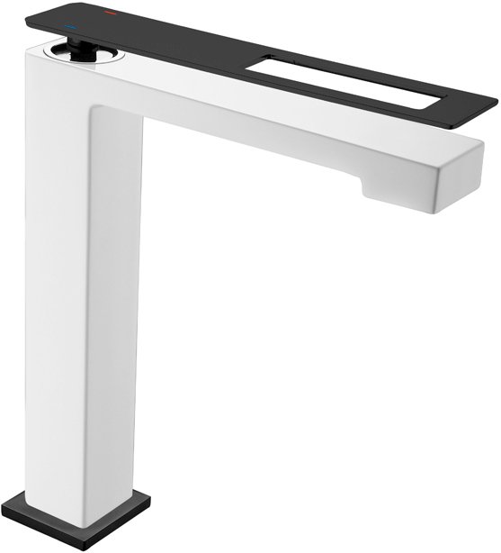 Смеситель для раковины Boheme Q белый - черный 142-WB - 0