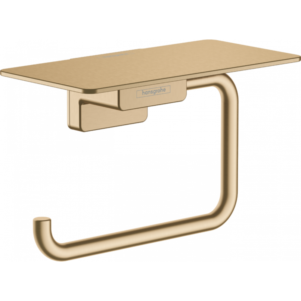 Держатель туалетной бумаги с полкой AddStoris Hansgrohe 41772140, шлиф. бронза - 0