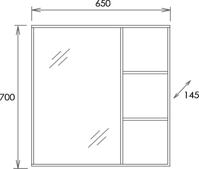 Зеркало-шкаф Onika Девис 65 бетон чикаго (281305) 206542 - 4