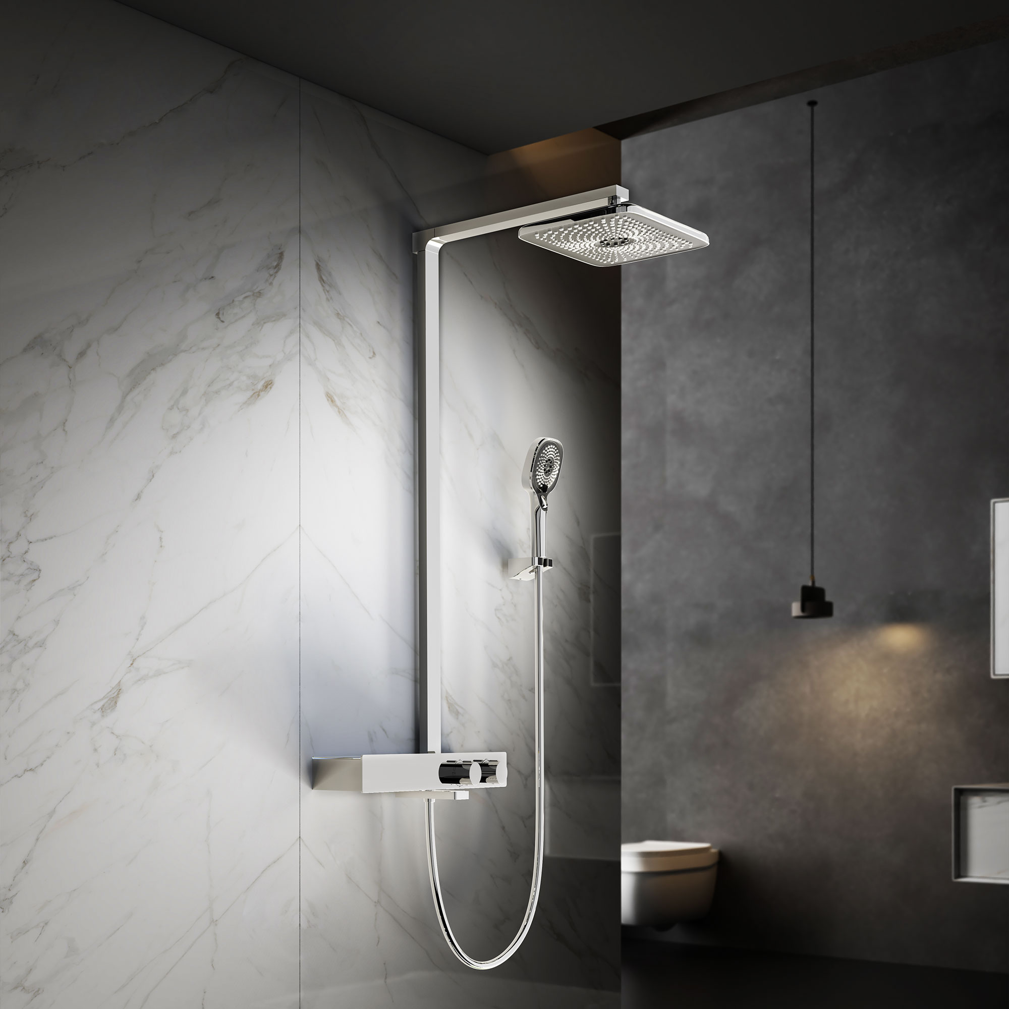 Душевая стойка Vincea Inspire термостатическая хром VSFS-3I13TCH - 5