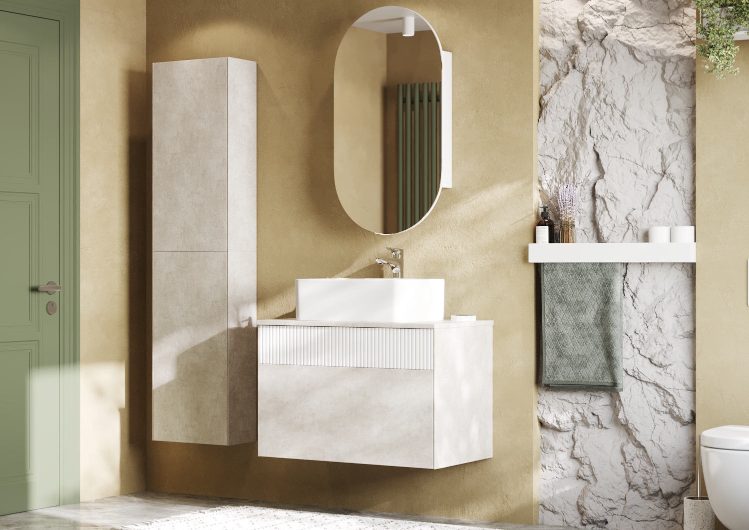 Тумба под раковину Aquaton Марбл 80 белый-серый 1A276201MH4C0 - 23