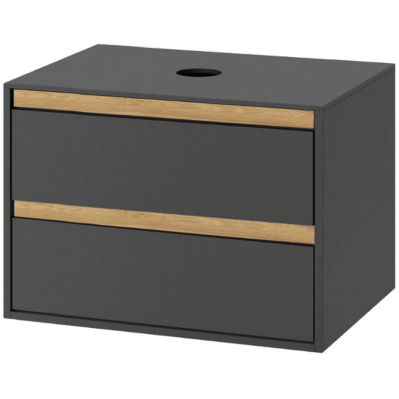 Тумба под накладную раковину Excellent Tuto 80 серый - светлое дерево  MLEX.0104.800.GRBL - 0