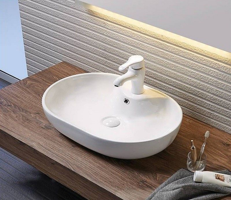 Раковина накладная Ceramalux N 59 белый  9163 - 7