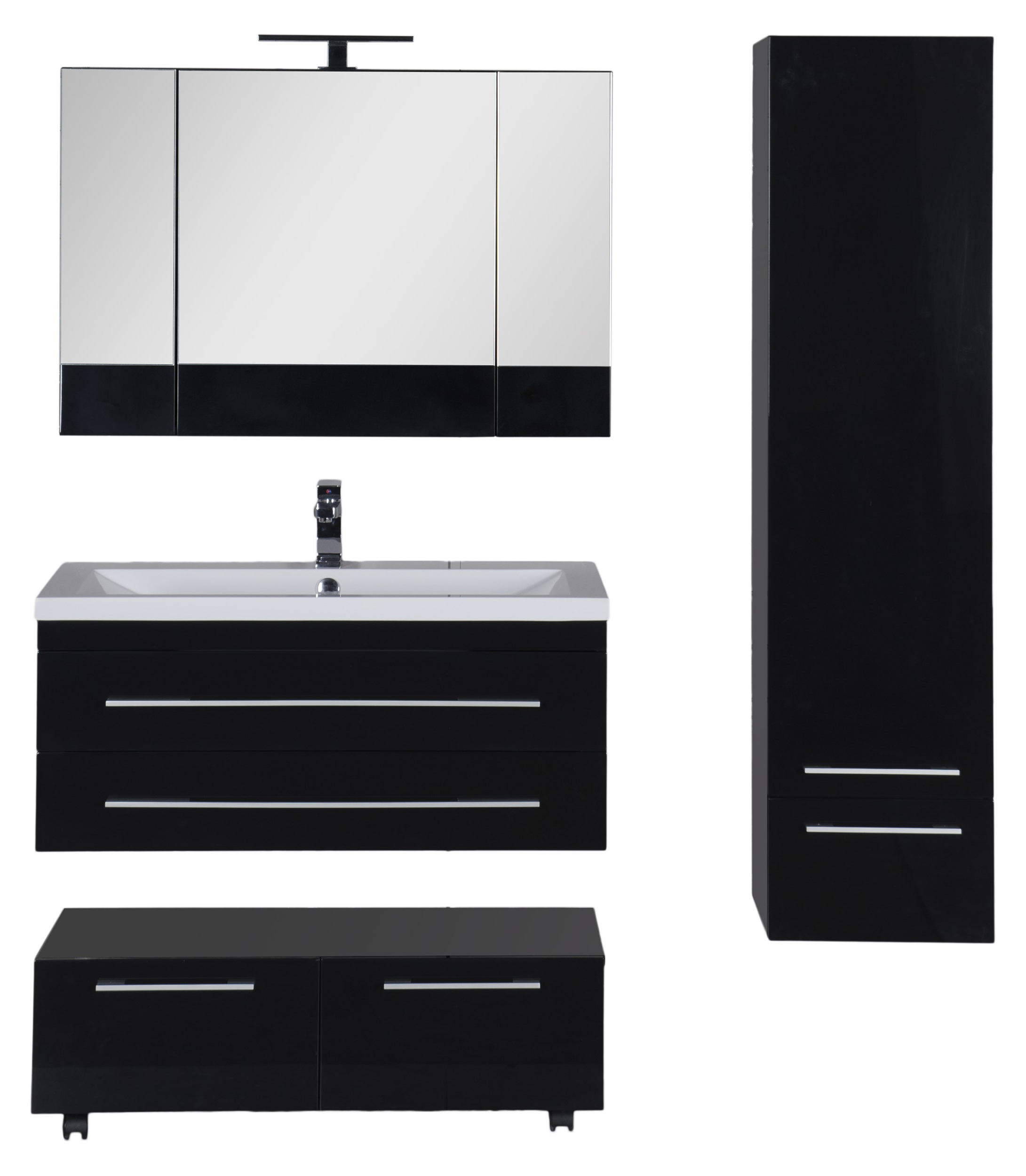 Тумба Aquanet Нота 100 подкатная, черная 170734 - 18