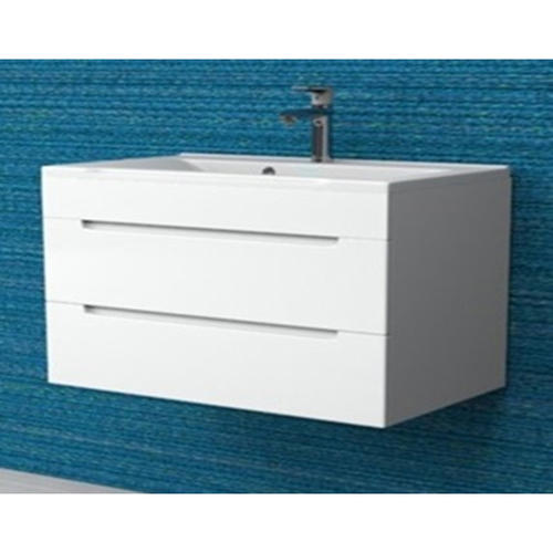 Тумба под раковину подвесная Stella Polar Рианна 100 белая SP-00000577 - 0