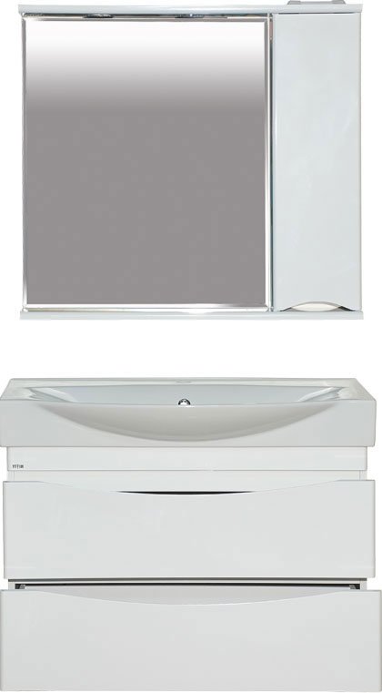 Мебель для ванной Misty Элвис 85 подвесная, белая П-Элв01085-0112ЯПо - 4