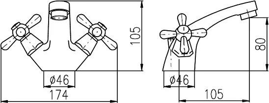 Смеситель для раковины Rav Slezak Morava хром MK126.5 - 1
