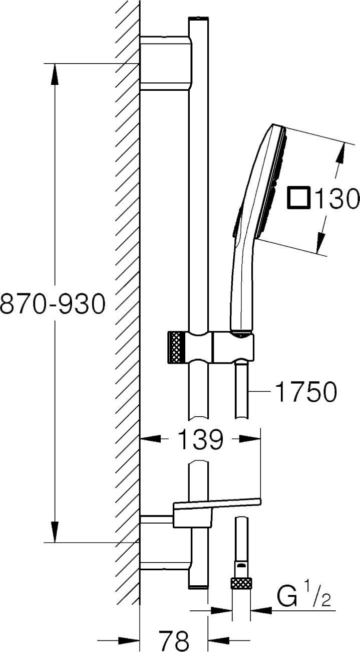 Душевой гарнитур Grohe Rainshower SmartActive 26586000 - 1