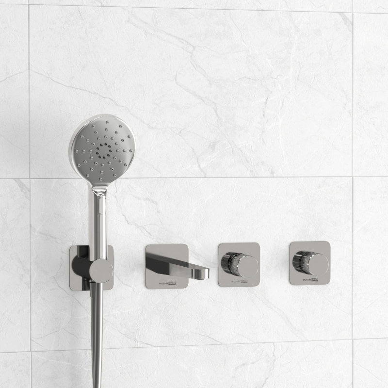 A4651.293.295.271.087.127 Встраиваемый комплект для ванны с лейкой и изливом - 0