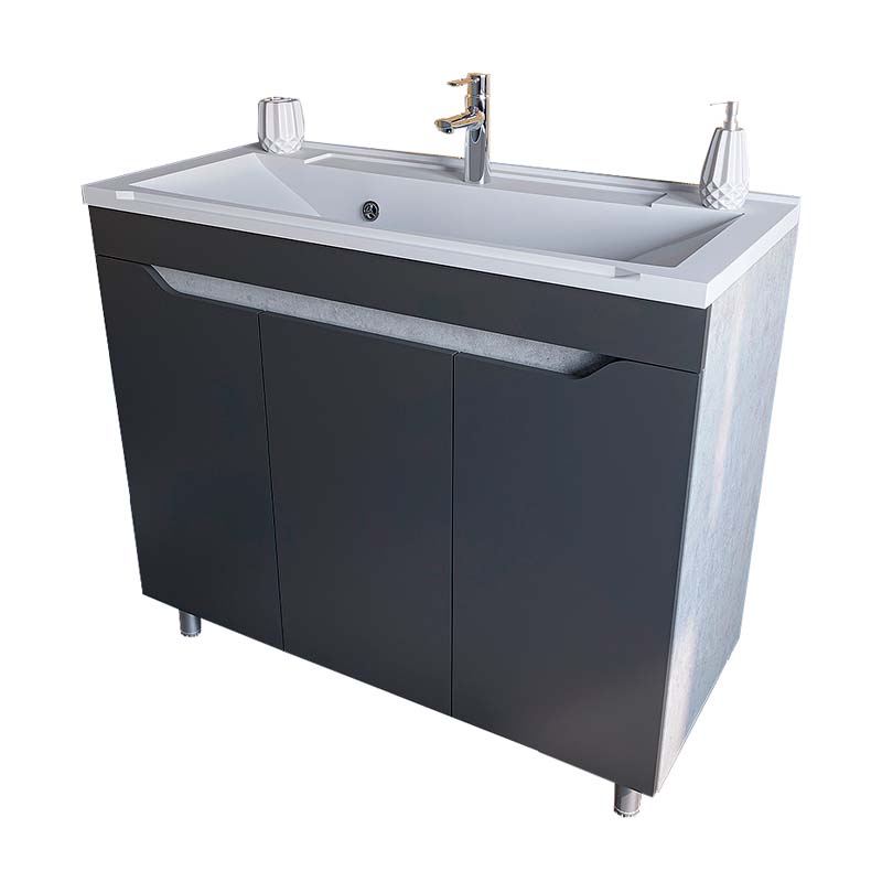 Тумба под раковину Stella Polar Абигель 100 серый SP-00001035 - 0