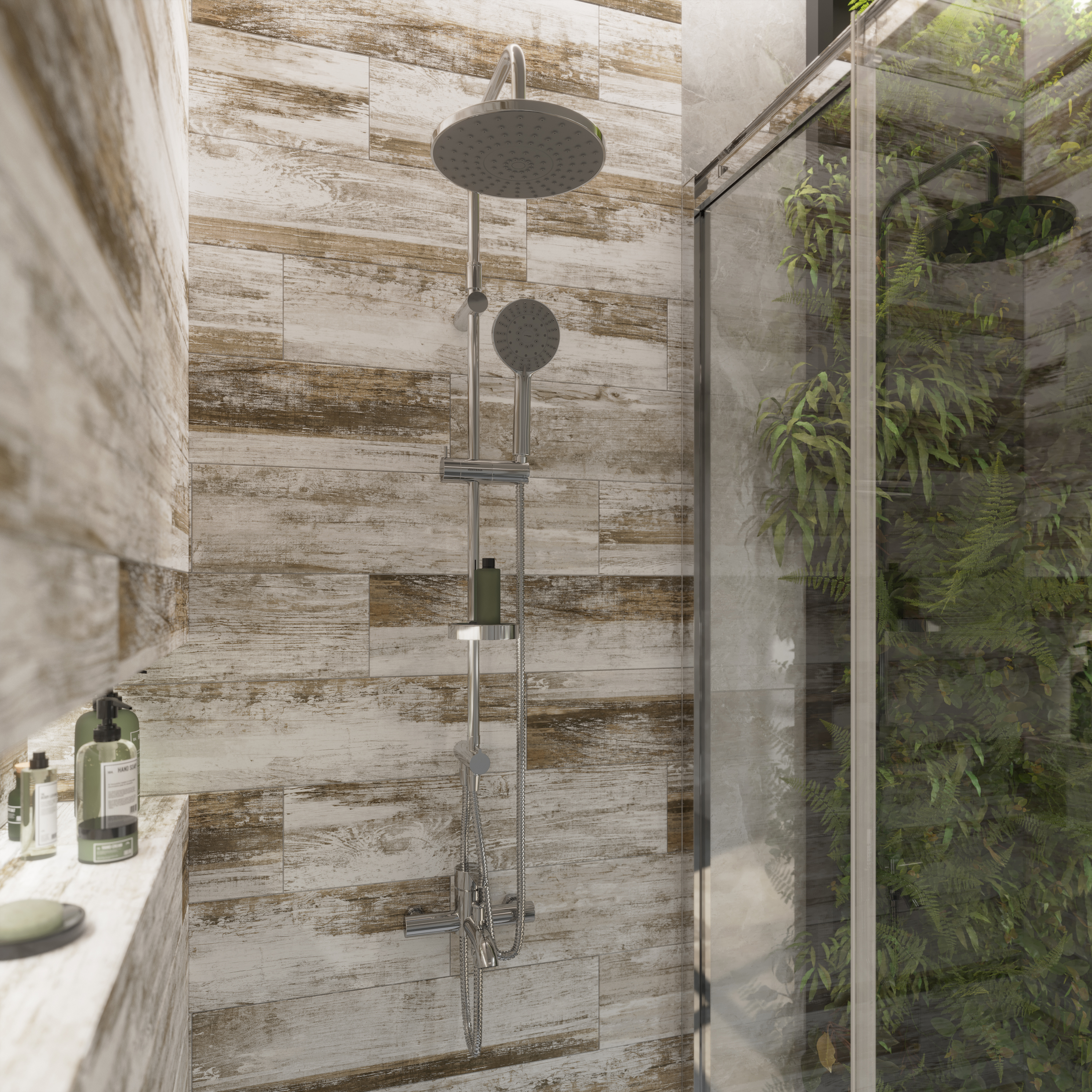 Смеситель для ванны с душем STWORKI by Damixa Стокгольм HFSG10000 хром, однорычажный, настенный, латунь - 4