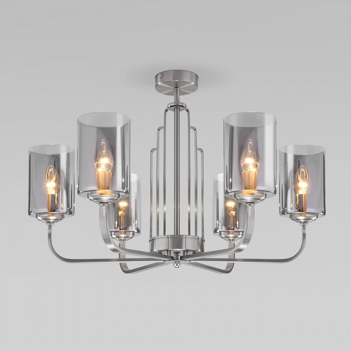 Люстра на штанге Eurosvet Defi 60138/6 сатин-никель - 0