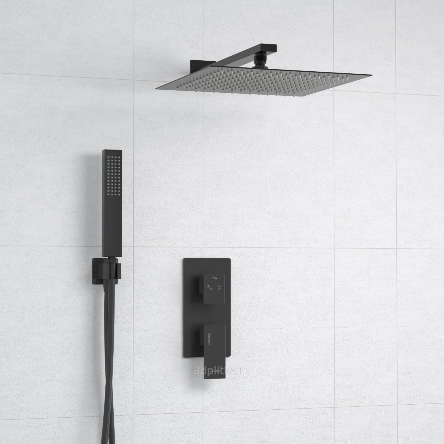 Душевой комплект WasserKraft Abens чёрный матовый A16162 - 1