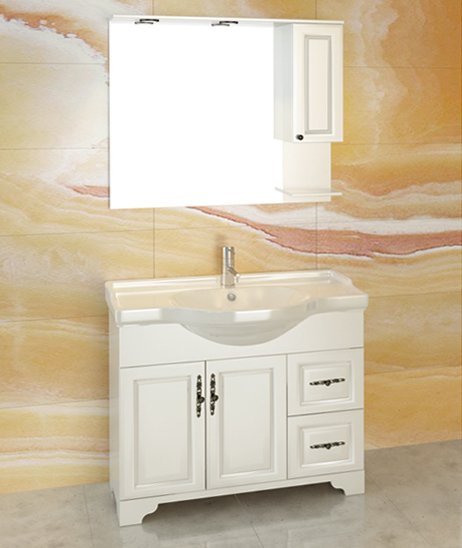 Зеркало-шкаф Comforty Севилья 100 слоновая кость 00003132628 - 2