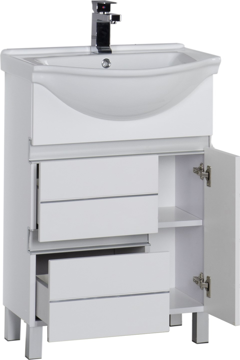 Мебель для ванной Aquanet Доминика 60 белая - 15