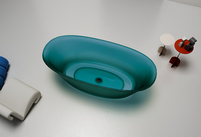 Ванна из полиэфирной смолы Abber Kristall 170х75 бирюзовый AT9707Aquamarin - 2