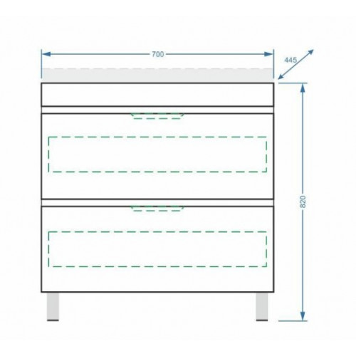 Тумба под раковину напольная Stella Polar Памелла 70 белая SP-00000634 - 2
