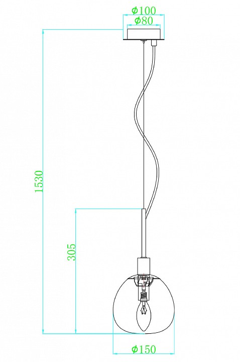 Подвесной светильник Maytoni Erich MOD221-PL-01-N - 3