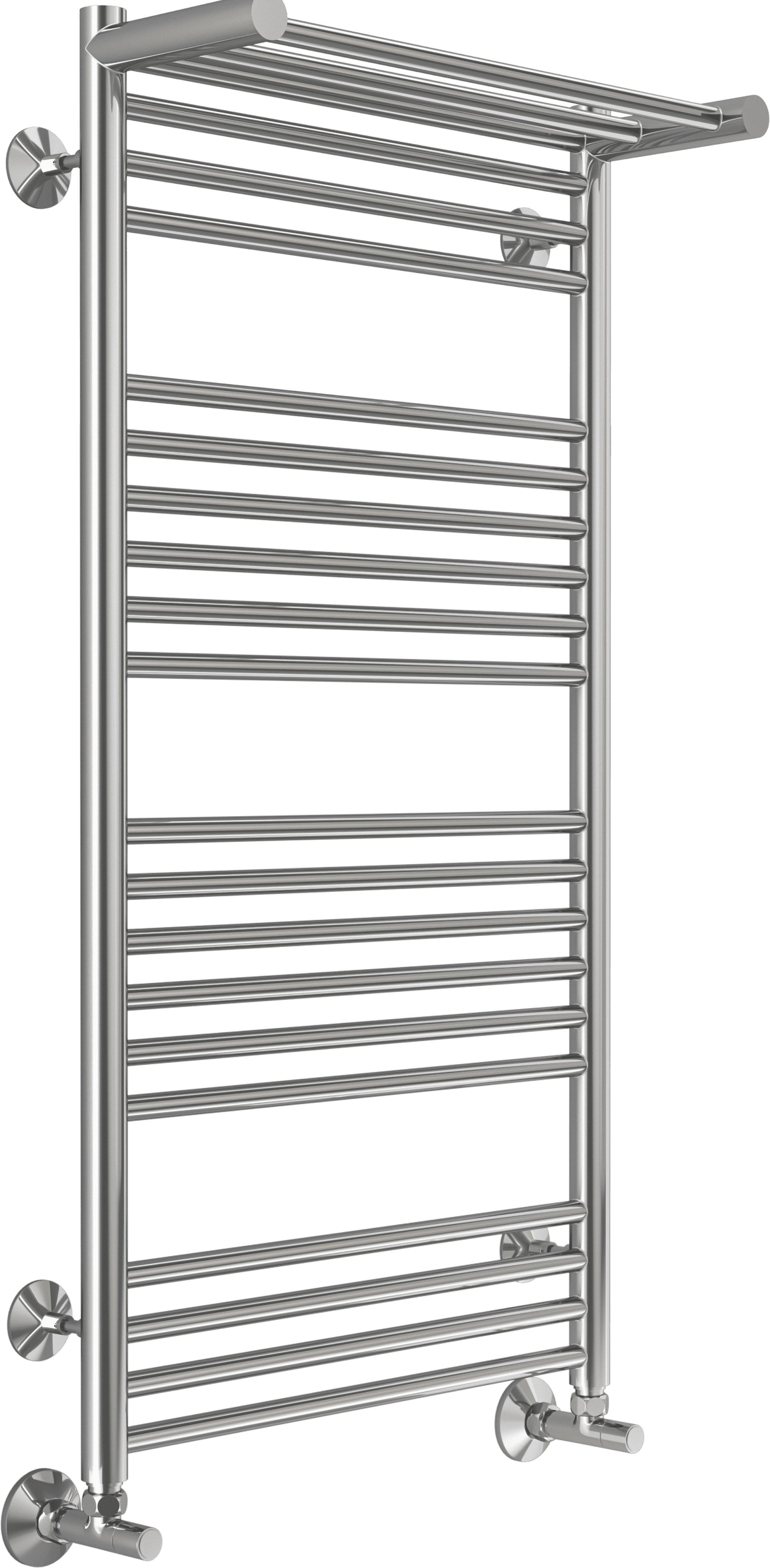 Водяной полотенцесушитель Terminus Аврора П20 500х1000 с полкой Хром 4670078529442 - 1