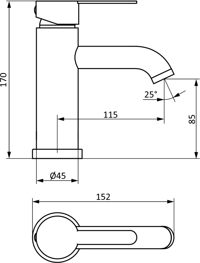 Смеситель для раковины STWORKI by Damixa Стокгольм HFSG02100 однорычажный, латунь, с аэратором, хром - 5