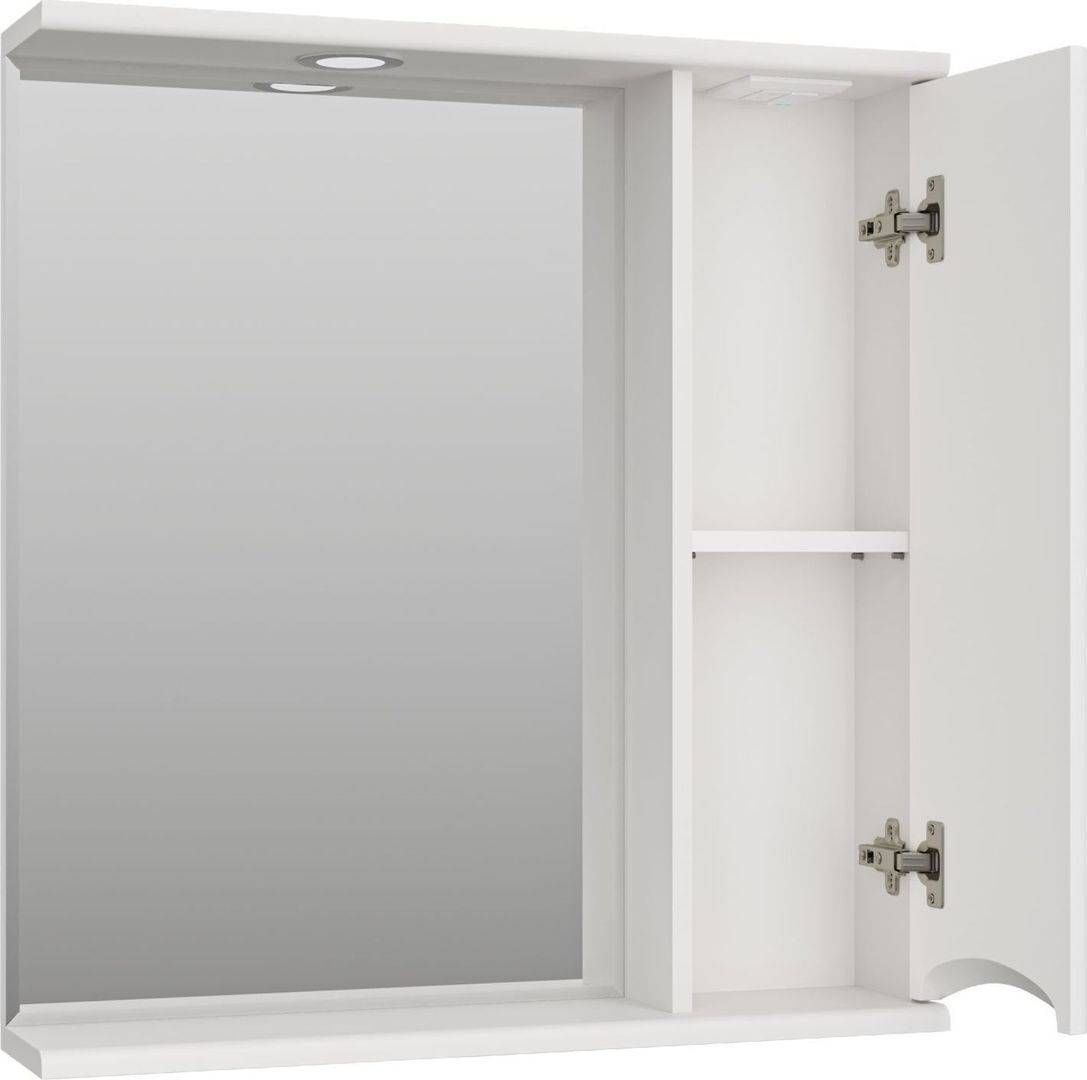 Зеркало-шкаф Misty Атлантик 70 R белый с подсветкой  П-Атл-4070-010П - 3