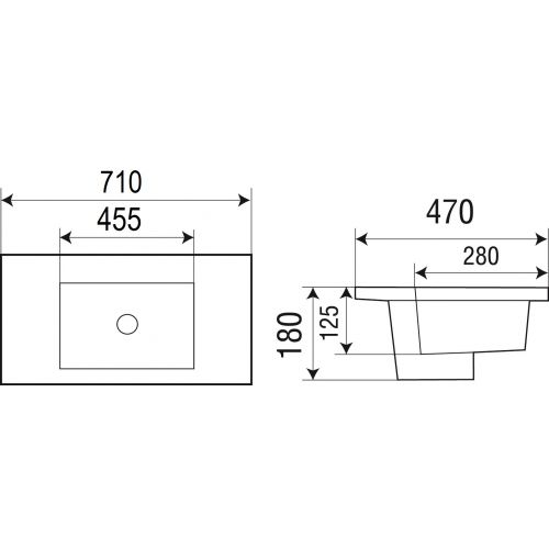 Раковина встраиваемая Weltwasser WW DEILBACH 7506- 70 белый  10000003901 - 1