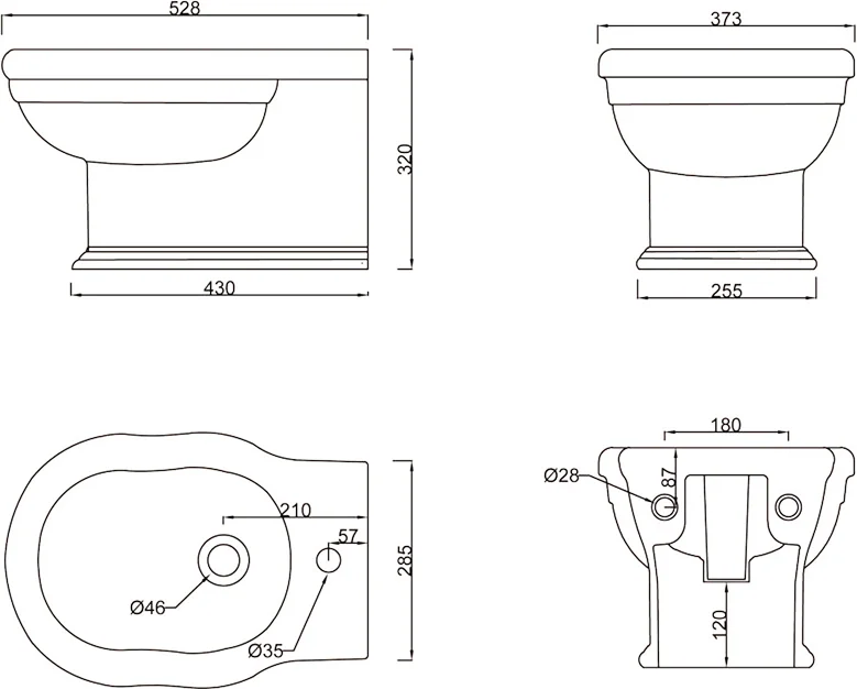 Биде подвесное BelBagno Boheme белый  BB115BH - 5