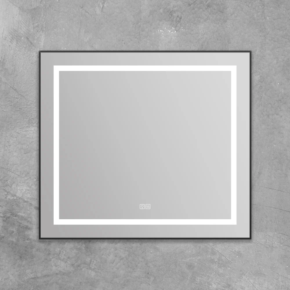 Зеркало BelBagno Kraft  88.5х78.5 с подсветкой, подогревом, черное  SPC-KRAFT-885-785-TCH-WARM-NERO - 3