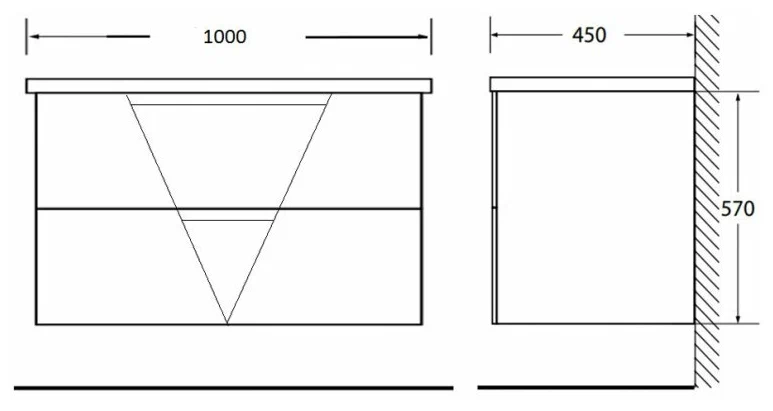 Комплект мебели BelBagno Vittoria 100 серый - 8