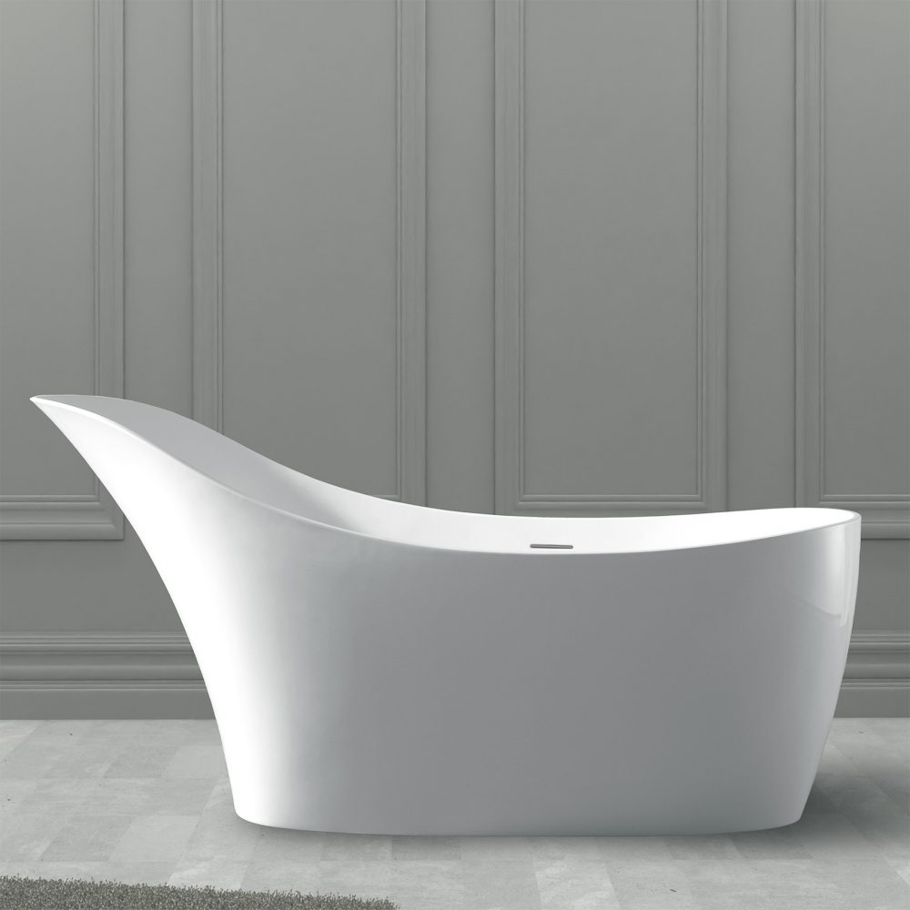 Ванна из искусственного камня Abber Stein 169х75 белый матовый AS9618 - 0