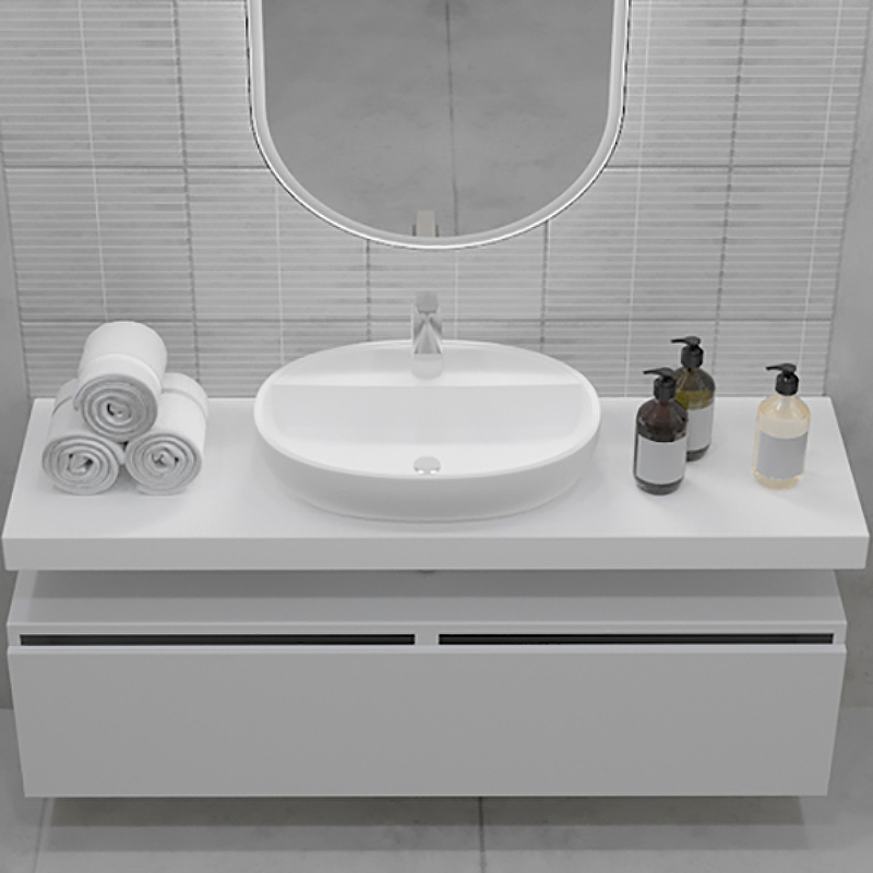 Столешница под раковину Armadi Art Flat 140 белый 869-140 - 1